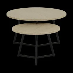 Salontafel Set van 2 ZYAN Misty Oak