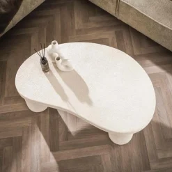 Salontafel TIANA Kiezelvorm Microcement B110