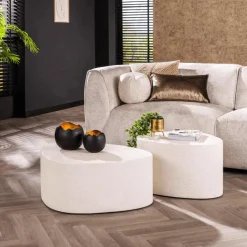 Salontafel WINNIE S/2 Stone Driehoekig