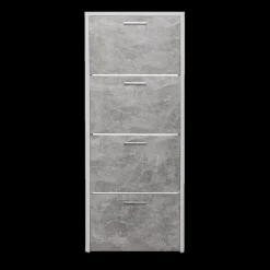 Schoenenkast 4L, B64-H158, Wit-Beton