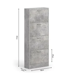 Schoenenkast MAUI 4L Beton