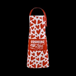 Schort FOLLOW YOUR HEART Wit/Rood