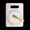 Serveerplank BON APPETIT M/Kaasmesje Wit/Goud
