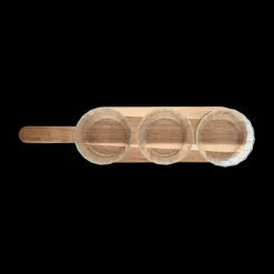 Serveerset MEDEA Acacia/3Potjes Glas