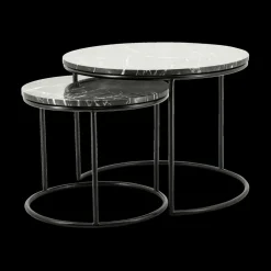 Set van 2 bijzettafels ARKYN Zwart