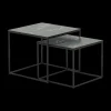 Set van 2 bijzettafels MIC Marble Noir