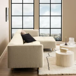 Set van 2 salontafels LIVA Travertijnlook