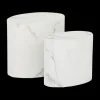 Set van 2 Salontafels RIKA Wit Carrara Marmer