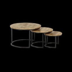 Set van 3 salontafels ZESSO Blank Hout
