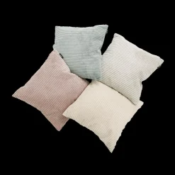 Sierkussen MILLY Ribfluweel Lichtgrijs