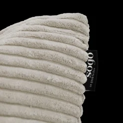 Sierkussen MILLY Ribfluweel Lichtgrijs