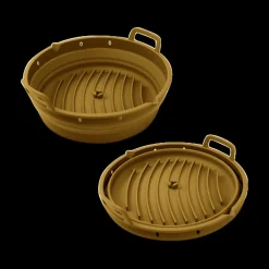 Silicone Bakvorm Airfryer AIRY Rond Oker