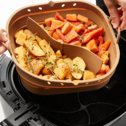 Silicone Bakvorm Airfryer AIRY Vierkant Oker