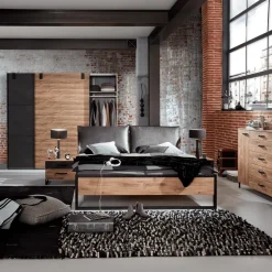 Slaapkamer KICK: Kleerkast 250cm + Bed 180x200 + 2x Nachttafels