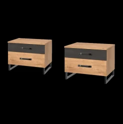 Slaapkamer KICK: Kleerkast 250cm + Bed 180x200 + 2x Nachttafels