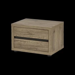 Slaapkamer LAFON: Kleerkast 245cm + Bed 140x200 + Commode + 2x Nachttafels