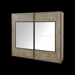 Slaapkamer LAFON: Kleerkast 245cm + Bed 140x200 + Commode + 2x Nachttafels