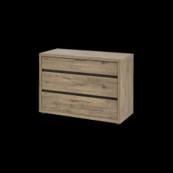 Slaapkamer LAFON: Kleerkast 245cm + Bed 180x200 + Commode + 2x Nachttafels