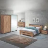 Slaapkamer PIPPA: Kleerkast 220cm + Bed 140x200 + 2x Nachttafel B58