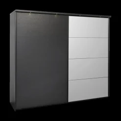 Slaapkamer WATFORD: Kleerkast 245cm + Bed 160x200 + 2x Nachttafels + Commode