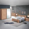Slaapkamer ZELDA: Kleerkast 240cm + Bed 140x200 + Commode + 2x Nachttafel B58
