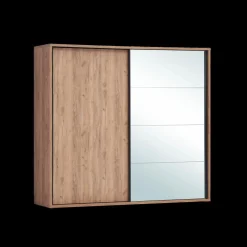 Slaapkamer ZELDA: Kleerkast 240cm + Bed 160x200 + Commode + 2x Nachttafel B58