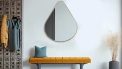 Spiegel BRITS Druppel Metaal Goud