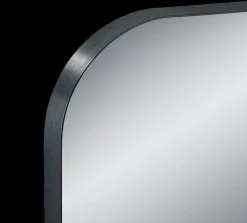 Spiegel BRITS Rechthoekig L Metaal Zwart