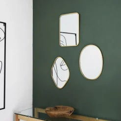 Spiegel CONTREZI Rechthoekig Met. Goud