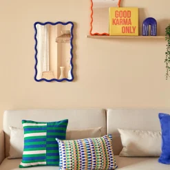 Spiegel JUDYN Golvend Blauw XL