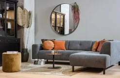 Spiegel KROES Metaal Zwart Ø115cm