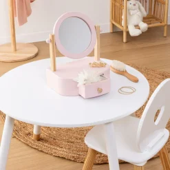 Spiegel PRINSES M/Opbergvak Roze