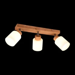 Spot ASSAM 3Del. Hout/Glas Wit