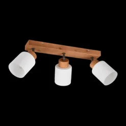 Spot ASSAM 3Del. Hout/Glas Wit