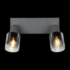 Spot CADIZ 2Del. Met./Glas Antraciet