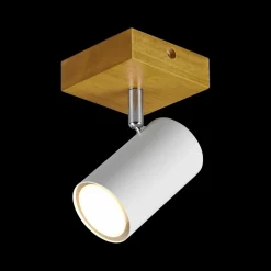 Spot MARLEY 1-Delig Hout/Metaal Wit