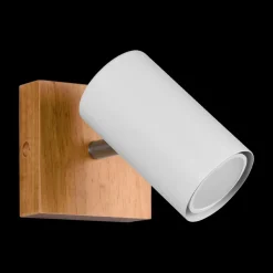 Spot MARLEY 1-Delig Hout/Metaal Wit