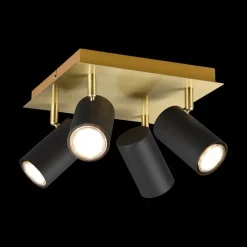 Spot MARLEY 4-Delig Metaal Zwart/Goud