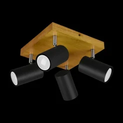 Spot MARLEY Hout/Metaal Zwart