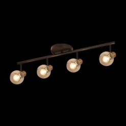 Spot OSIRA 4Del. Zwart/Glas Amber