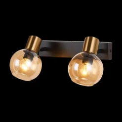 Spot OSIRA 2Del. Zwart/Glas Amber