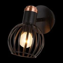 Spot RAGA 1Del. Zwart/Koper