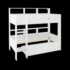 Stapelbed STITCH 90x200 Wit (Incl. Bedlade en Bodems)