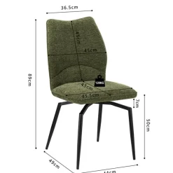 Stoel ANETA Draaibaar Groen