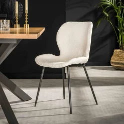 Stoel DANA Bouclé Wit