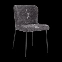 Stoel DORIEN Bouclé Donkergrijs