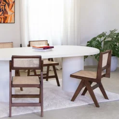 Stoel JAKI Ash Wood Walnut/Rotan