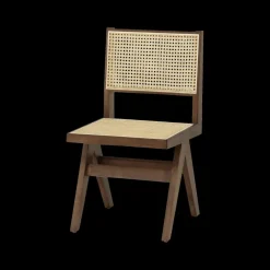 Stoel JAKI Ash Wood Walnut/Rotan