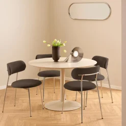 Stoel LYKKO Bruin/Chrome