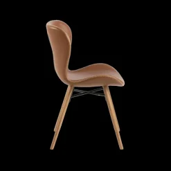 Stoel PLATS PU retro leather look brandy 691B